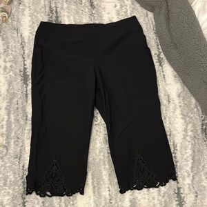 Charter Club Black Bermuda‎ Shorts with Elegant Scalloped Hem